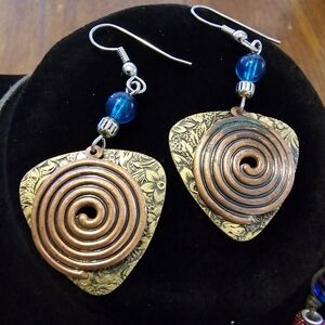 Spiral / Floral Earrings